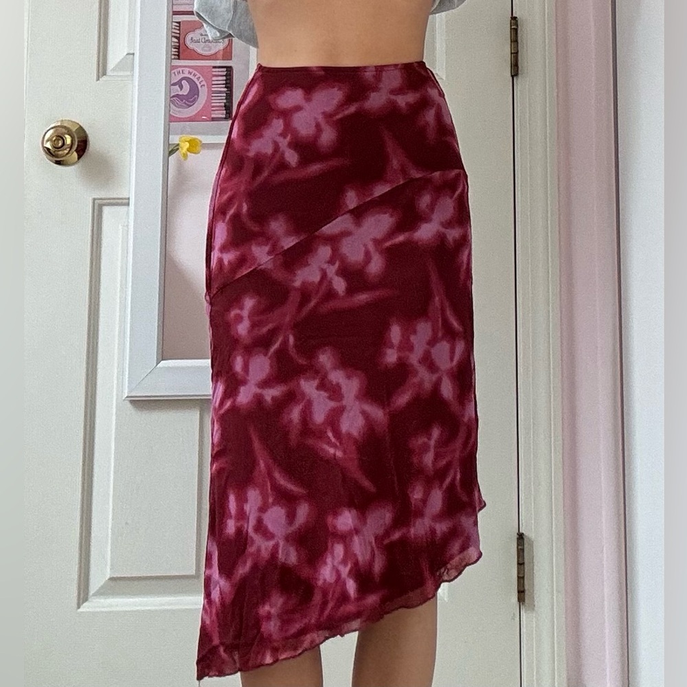 🌸 Wild Fable Pink Floral Asymmetrical Maxi Skirt 🌸